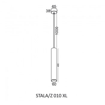 Stala/Z 010 XL lampa wisząca PAR16 GU10 czarna