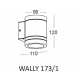 Wally 173/1 IP65 lampa ścienna LED 5W czarna