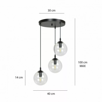 Cosmo 3 Premium BL Grafit lampa wisząca E14 712/3PREM