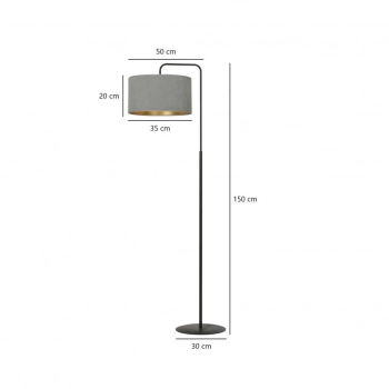 Hilde LP1 BL Gray lampa podłogowa E27 1050/LP1