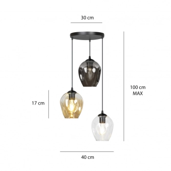 Istar 3 Premium BL Mix lampa wisząca E27 682/3PREM