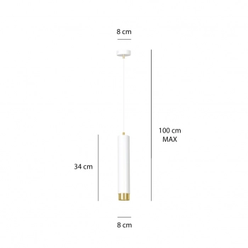 Kibo 1 White Gold lampa wisząca GU10 642/1
