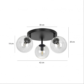 Tofi 3 Premium BL Transparent lampa sufitowa E14 776/3APREM