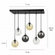 Cosmo 6 BL Mix lampa wisząca E14 714/6M2