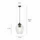 Istar 1 BL Transparent lampa wisząca E27 679/1