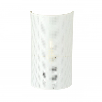 Aston lampa ścienna E14 abażur biało - złoty 1147/K1