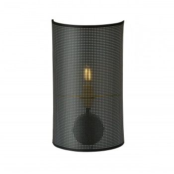 Aston lampa ścienna E14 abażur czarno - złoty 1148/K1