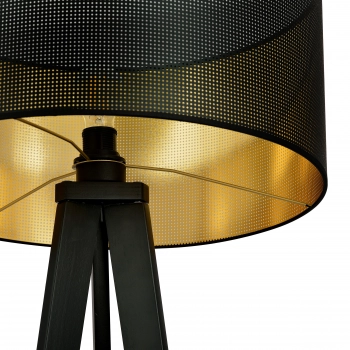 Aston lampa podłogowa E27 czarno-złota 1148/LP1