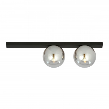 Emibig Lighting Fit 2 lampa sufitowa 2 x E14 czarna, klosz grafitowy 1122/2