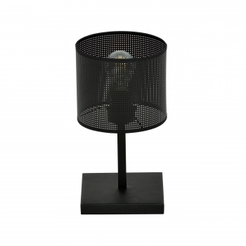 Emibig Jordan LN1 lampka stołowa E27 1143/LN1 czarna z ażurowym abażurem
