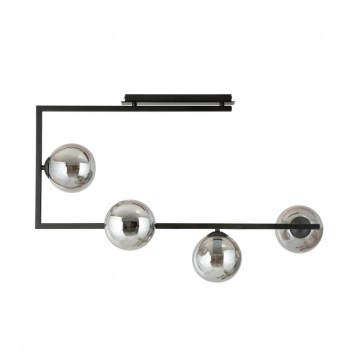 Soma 4 lampa sufitowa 4xE14 czarna, klosze grafitowe 1290/4