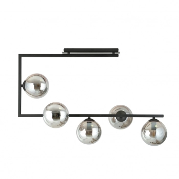 Soma 5 lampa sufitowa 5xE14 czarna, klosze grafitowe 1290/5