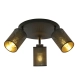 Emibig Bronx lampa sufitowa 3 x E27 stelaż czarny, abażur czarno-złoty 1152/3PREM