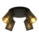 Emibig Bronx lampa sufitowa 4 x E27 stelaż czarny, abażur czarno-złoty 1152/4PREM