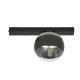 Emibig Lighting Fit 1 lampa sufitowa E14 czarna, klosze szklane stripe (transparentne z czarnym paskiem) 1123/1