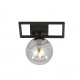 Emibig Lighting Imago 1E lampa sufitowa E14 czarna, klosz szklany grafitowy 1131/1E