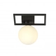 Emibig Lighting Imago 1E lampa sufitowa E14 czarna, klosz szklany mleczny (opal) 1130/1E