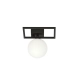 Emibig Lighting Imago 1E lampa sufitowa E14 czarna, klosz szklany mleczny (opal) 1130/1E