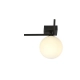 Emibig Lighting Imago 1G lampa sufitowa E14 czarna, klosz szklany mleczny (opal) 1130/1G
