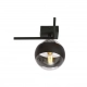 Emibig Lighting Imago 1G lampa sufitowa E14 czarna, klosz szklany stripe (transparentny z czarnym paskiem) 1132/1G