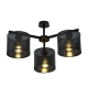 Emibig Jordan 3 lampa sufitowa 3 x E27 1143/3 czarna z ażurowymi abażurami