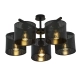 Emibig Jordan 5 lampa sufitowa 5 x E27 1143/5 czarna z ażurowymi abażurami