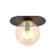 Emibig Lighting Plaza 1 lampa sufitowa E14 czarna, klosz szklany miodowy 1120/1