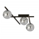 Smart 3 lampa sufitowa 3xE14 czarna klosze grafitowe 1104/3