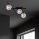 Smart 3 lampa sufitowa 3xE14 czarna klosze grafitowe 1104/3