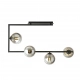 Emibig Lighting Soma 4 lampa sufitowa 4 x E14 czarna, klosze grafitowe 1290/4