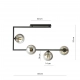 Soma 4 lampa sufitowa 4xE14 czarna, klosze grafitowe 1290/4