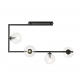 Emibig Lighting Soma 4 lampa sufitowa 4 x E14 czarna, klosze transparentne 1289/4