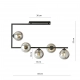 Soma 5 lampa sufitowa 5xE14 czarna, klosze grafitowe 1290/5