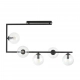 Soma 5 lampa sufitowa 5xE14 czarna, klosze transparentne 1289/5