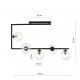 Soma 5 lampa sufitowa 5xE14 czarna, klosze transparentne 1289/5