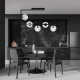 Soma 5 lampa sufitowa 5xE14 czarna, klosze transparentne 1289/5