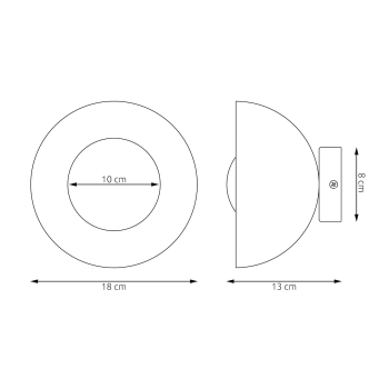 Bibi K1 Gray kinkiet 1xG9 1547/K1 szary