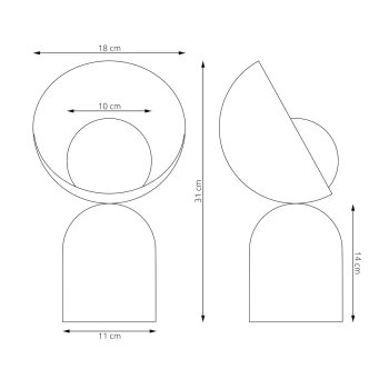 Boto LN1 Black lampka biurkowa  1xG9 1510/LN1 czarna