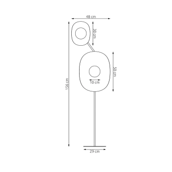 Delulu LP2 White lampa podłogowa 2xG9 1601/LP2 biała