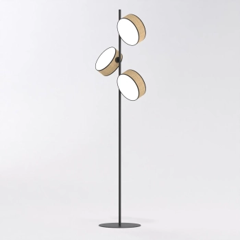 Drumz LP3 Rattan lampa podłogowa 3xE14 1565/LP3 brązowa Emibig