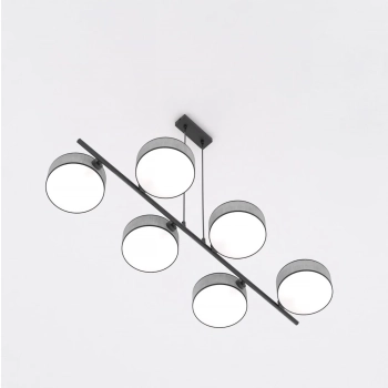 Drumz 6 Gray lampa wisząca 6xE14 1564/6 szara
