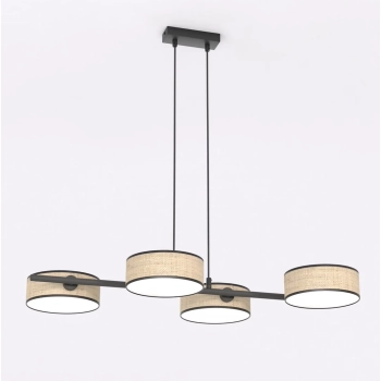 Drumz 4 Rattan lampa wisząca 4xE14 1565/4 brązowa Emibig