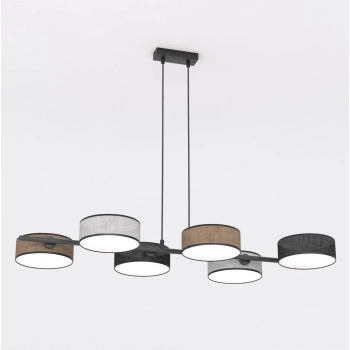 Drumz 6 Mix1 lampa wisząca 6xE14 1566/6 czarna Emibig