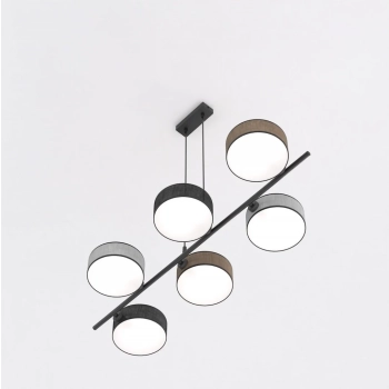 Drumz 6 Mix1 lampa wisząca 6xE14 1566/6 czarna