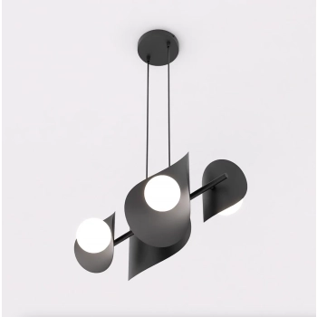 Elementi 4 Black lampa wisząca 4xG9 1491/4 czarna