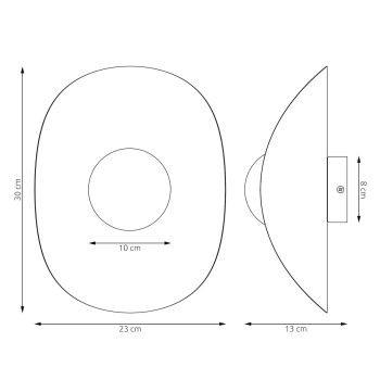 Fiero Xl K1 Gray kinkiet 1xG9 1526/K1 szary