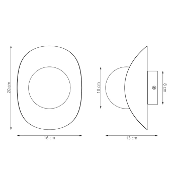 Fiero M K1 White kinkiet 1xG9 1586/K1 biały