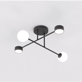 Holon 4 Black lampa sufitowa 2xG9 2xGX53 1558/4 czarna Emibig