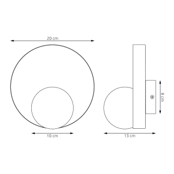 Kido K1 White kinkiet 1xG9 1533/K1 biały