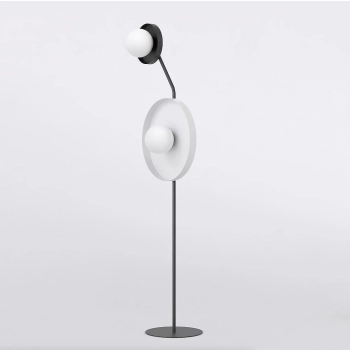 Kiss LP2 BL White lampa podłogowa 2xG9 1609/LP2 czarna